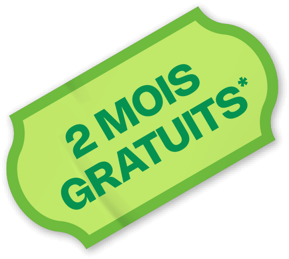 2 mois gratuits